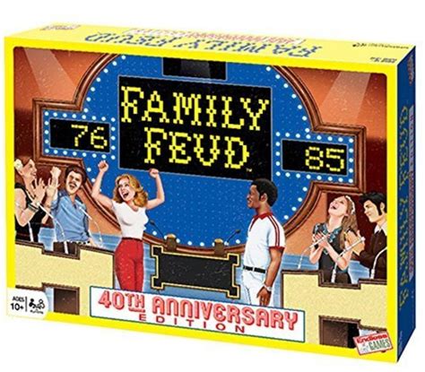 Family Feud 40th Anniversary Retro Edition Board Game, CONTENTS Classic Family Feud Game Console ...