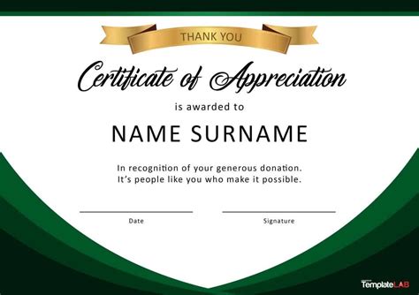 Download Certificate of Appreciation for Donation 02 | Certificate of appreciation, Certificate ...