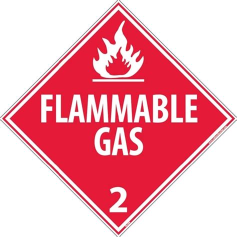 Flammable Gas 2 Dot Placard Sign (DL46R)