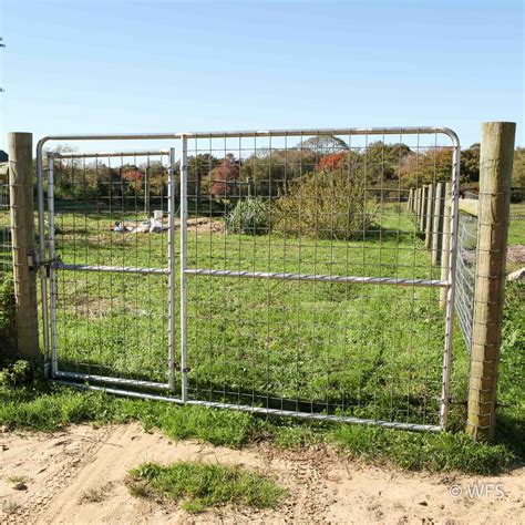 74" x 12' Heavy Duty 4x4" Mesh Gate with 4' Walk-Thru Gate