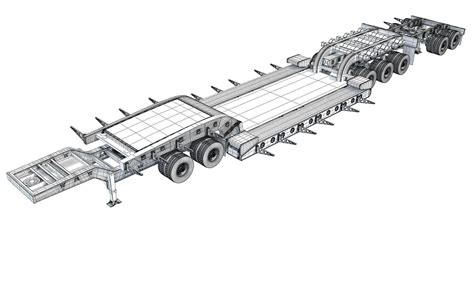 Heavy Haul Lowboy Trailer - 3D Model by 3D Horse