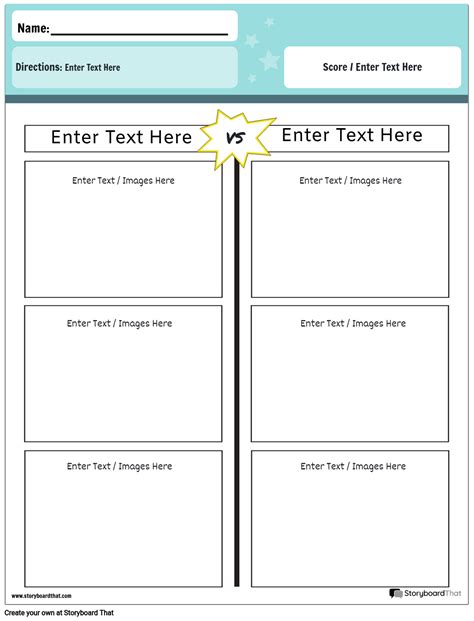 T Chart Template Storyboard por worksheet-templates