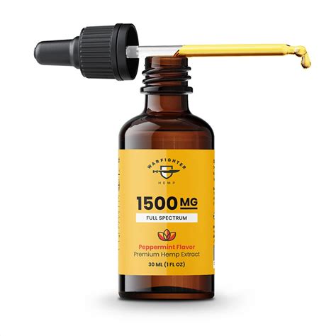 1500 mg CBD Oil Full Spectrum Hemp Tincture - Warfighter Hemp