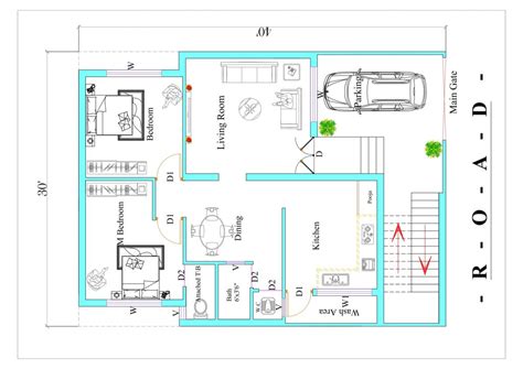 30×40 East Facing Vastu Plan : Best East Facing House Plan – DK 3D Home Design