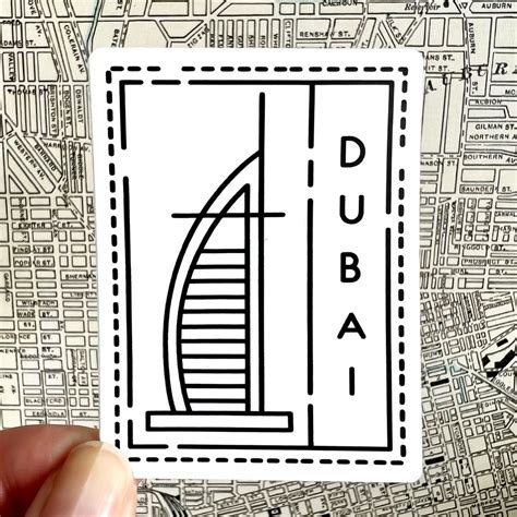 Dubai Passport Stamp Laptop Sticker Dubai Water Bottle Sticker Dubai Sticker Dubai Decal Dubai ...