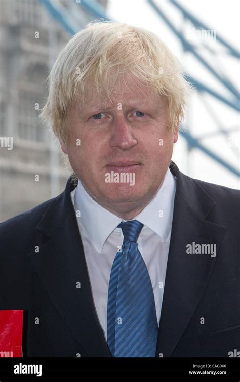 Boris Johnson,Mayor of London, outside City Hall London Stock Photo - Alamy