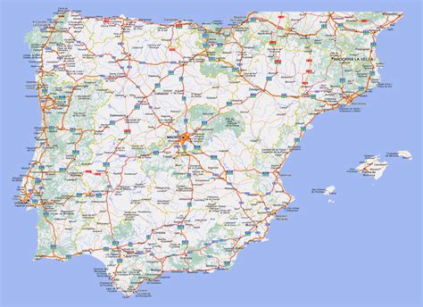 Large detailed highways map of Spain and Portugal with cities | Vidiani.com | Maps of all ...