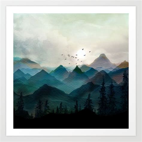 Mountain Sunrise II Art Print by Nadja | Society6