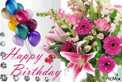 happy birthday flowers gif free - Kattie Lyle