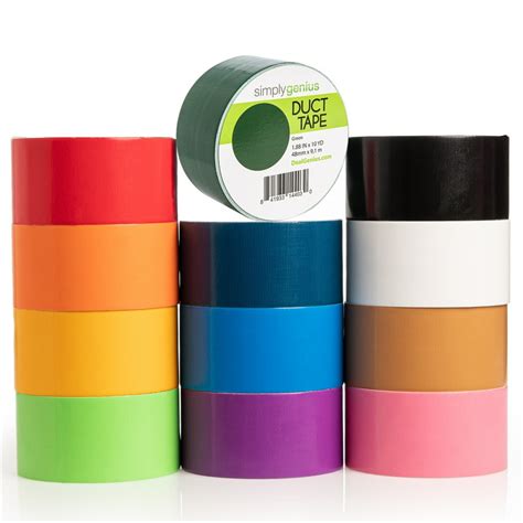 Simply Genius (12 Pack) Patterned Colored Duct Tape Variety Pack Rolls Crafts - Walmart.com ...