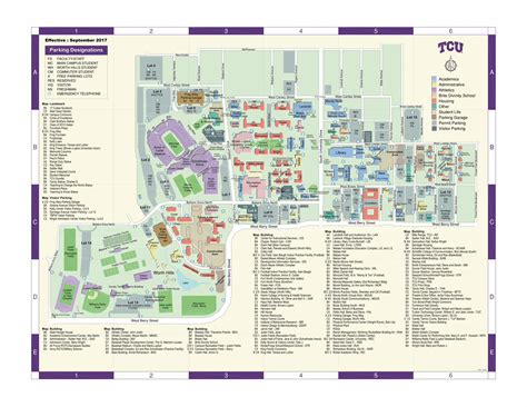 (PDF) Campus Map (PDF) - maps.tcu.edu · N Samuelson Carter King Wright Colby Miller Sherley ...