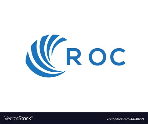 Roc letter logo design on white background Vector Image