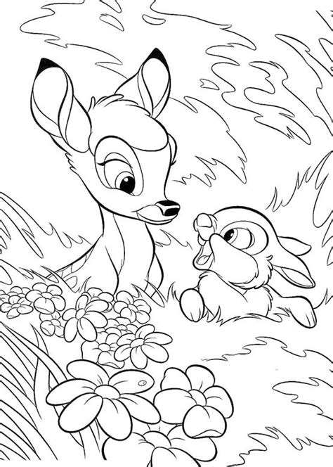 Bambi And Thumper Coloring Pages at GetDrawings | Free download