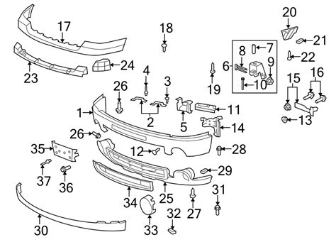 Gmc Sierra 2500 HD Bumper Face Bar Mount (Front). CHEVROLET, 3 ...