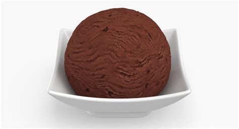 Ball Of Ice Cream Chocolate Model - TurboSquid 2024955