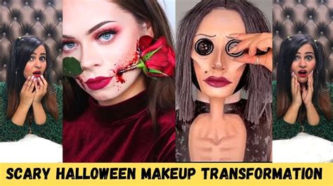 Scary Halloween Makeup Transformation (Tik Tok, 5 Minute Crafts) - YouTube