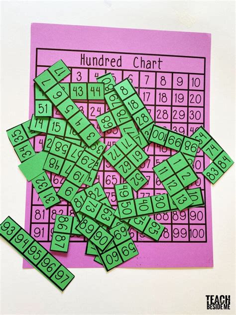 Hundred Chart Puzzle with Printable in 2020 | Hundreds chart, Hundreds ...