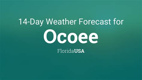 Ocoee, Florida, USA 14 day weather forecast