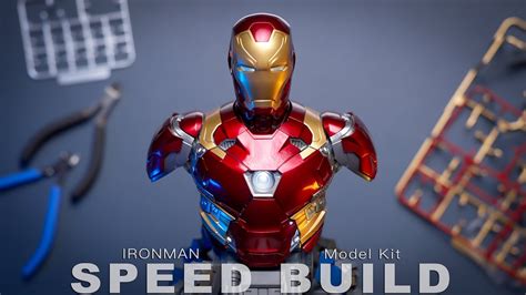 IronMan Mark 46 Bust Model Kit Speed Build | Iron Man Suit - YouTube