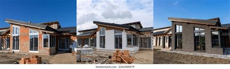 Modern House Building Process Stages 3 Stock Photo 2262400479 ...