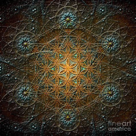 Metatron cube with Flower of life Digital Art by Alexa Szlavics | Fine ...