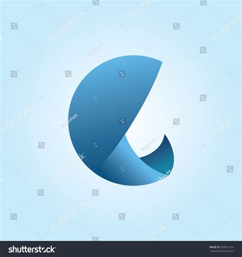 Logo Abstract Blue Gradient Color On Stock Vector (Royalty Free ...