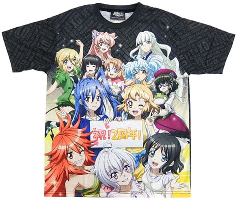 Gathered Full Graphics T-Shirt (2 nd Anniversary ver.) Black L Size "SENKIZESSHOU SYMPHOGEAR XD ...