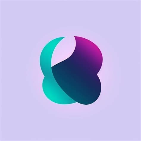 Premium AI Image | A purple and blue logo with a curved shape generative ai