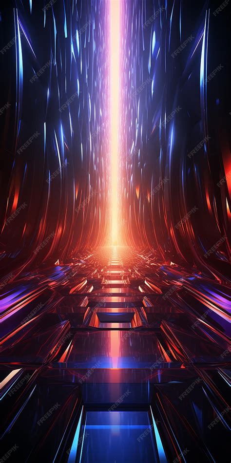 Premium Photo | Abstract flight in retro neon hyper warp space in the tunnel 4k HD wallpaper