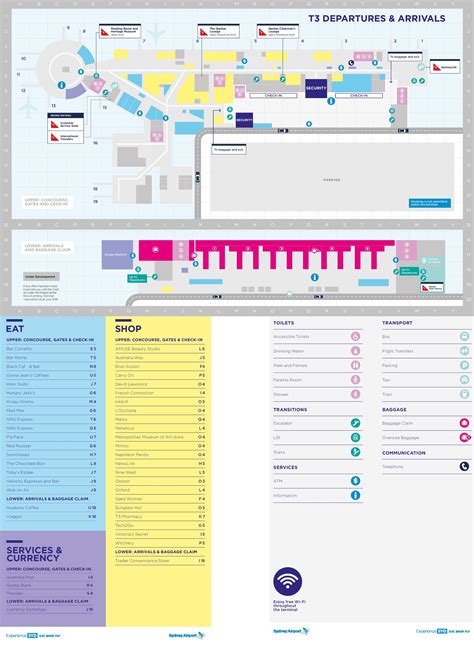 Sydney airport terminal 3 map - Ontheworldmap.com