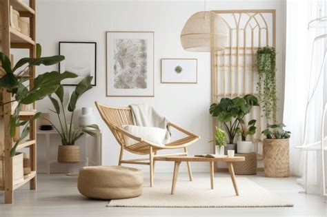 Premium AI Image | A room decorated in Scandinavian style with plants ...