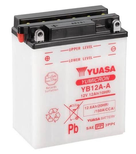 Yuasa YB12A-A Motorcycle Battery - Motorcycle Batteries