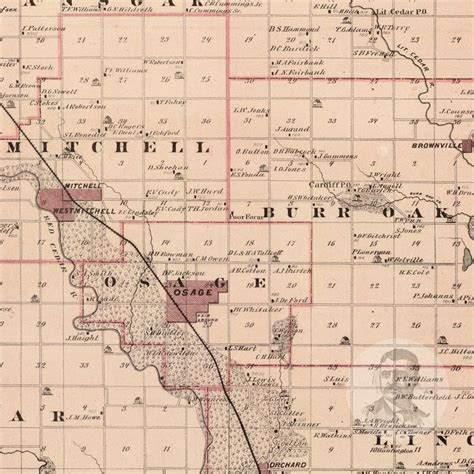 Mitchell County Iowa Vintage Map From 1875 Old County Map - Etsy Canada ...