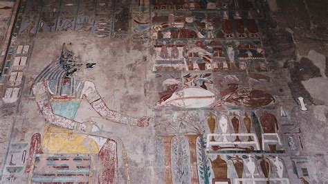 Ancient Wall Paintings In The Temple Of Hatshepsut, Egypt 23166082 Stock Video at Vecteezy