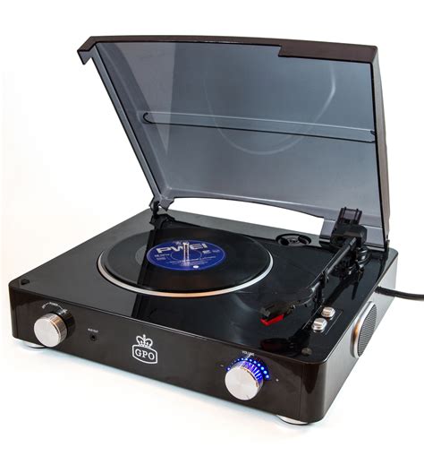 GPO Stylo Black Turntable | getinthemix.com