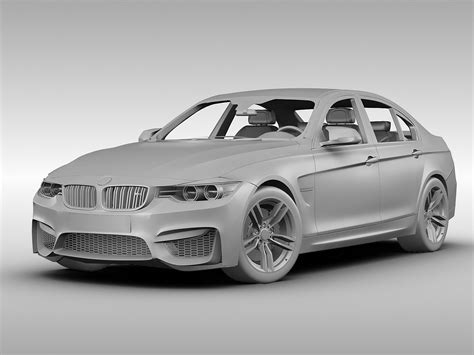 BMW M3 Sedan F30 2015 3D Model MAX OBJ 3DS FBX | CGTrader.com