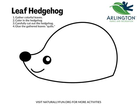 Printable Hedgehog Craft Template