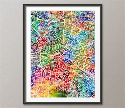 Berlin Map Berlin Germany City Map Art Print 3215 | Etsy