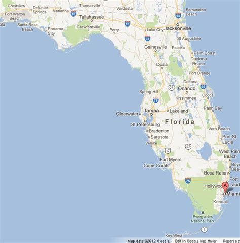 Miami on US Map