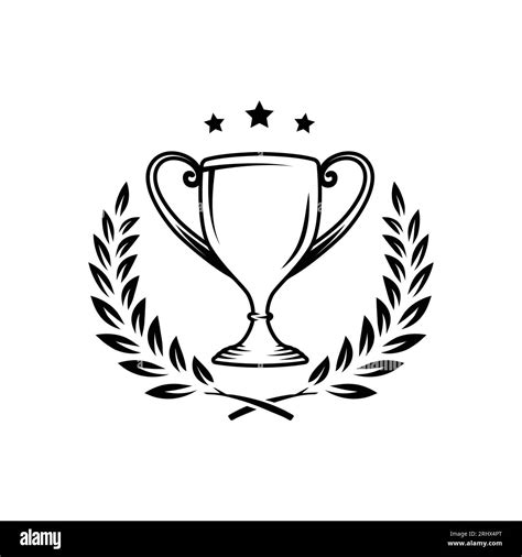 Trophy logo design template. Champions trophy logo icon. Vector and illustration Stock Vector ...