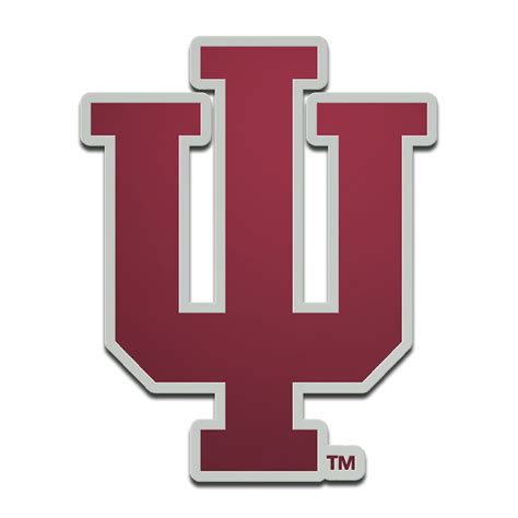 Indiana Hoosiers Metallic Freeform Logo Auto Emblem