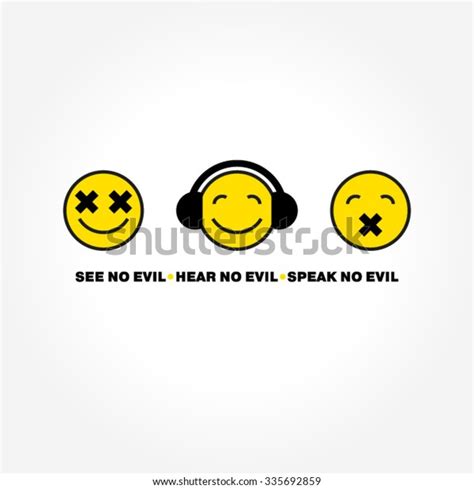 Emoticon Three Monkeys Vector Stock Vector (Royalty Free) 335692859 | Shutterstock