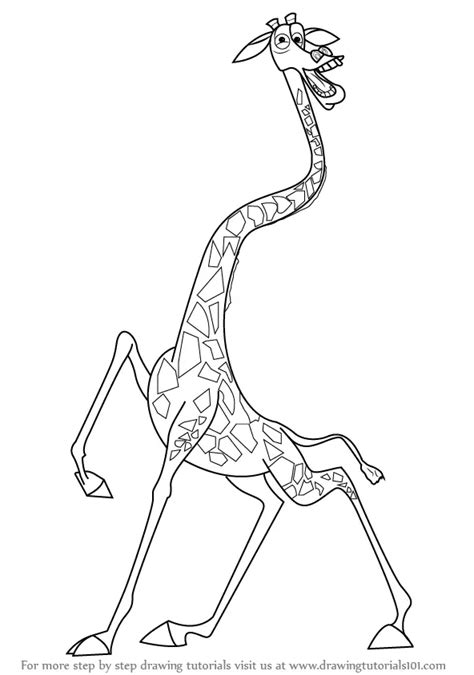 Learn How to Draw Melman the Giraffe from Madagascar (Madagascar) Step by Step : Drawing Tutorials