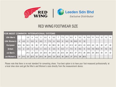 Red Wing Shoe Size Chart | My XXX Hot Girl