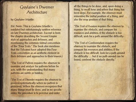 Guylaine's Dwemer Architecture | Elder Scrolls | Fandom