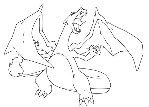 Roaring Charizard coloring page - Download, Print or Color Online for Free