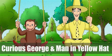 Curious George and The Man in the Yellow Hat Costume for Halloween