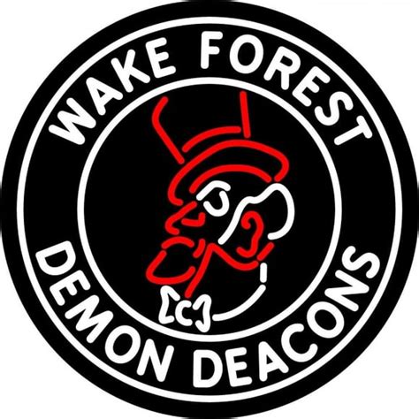 Custom Wake Forest Demon Deacons Primary 1968 1992 Logo Ncaa Neon Sign ...