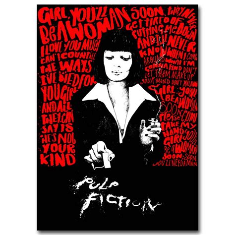 Pulp Fiction Art Silk Poster Print 13x20 24x36 inches Classic Movie ...