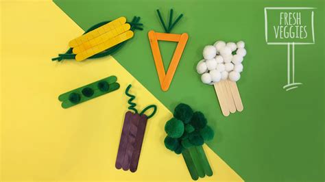 Popsicle Stick Vegetables - Easy Crafts for Kids at CraftProjectIdeas.com